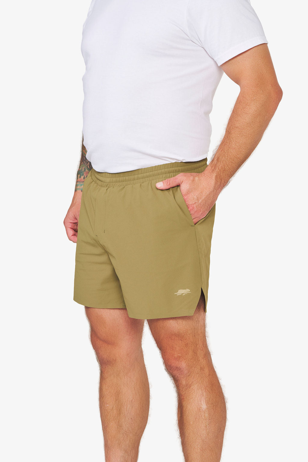 SHORE THING Performance Swim Short - Olive